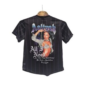 Aaliyah All I Need Graphic Baseball Jersey Size Medium Vintage